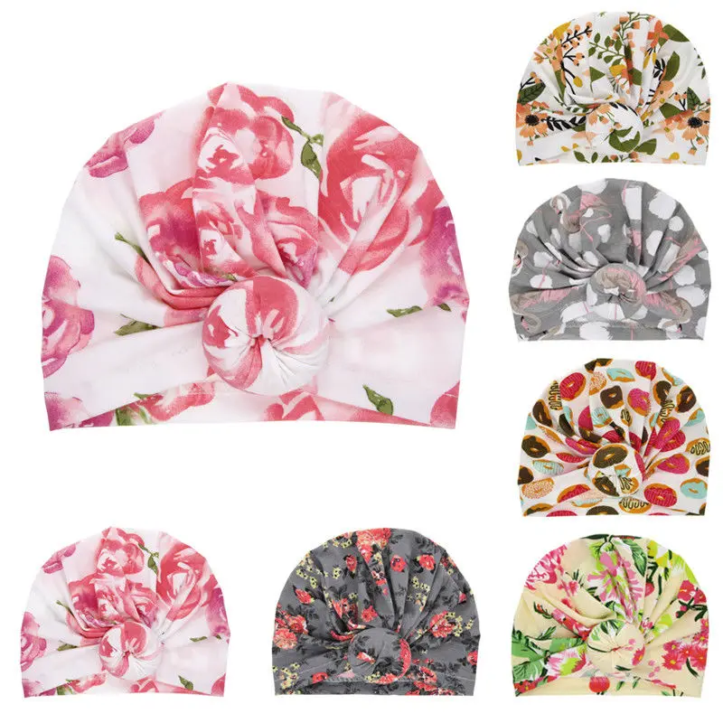 

Cute Lovely Warm Newborn Baby Infant Girl Toddler Comfy Floral Hospital Caps Warm Beanie Hat Accessories Cotton Brand New Hats