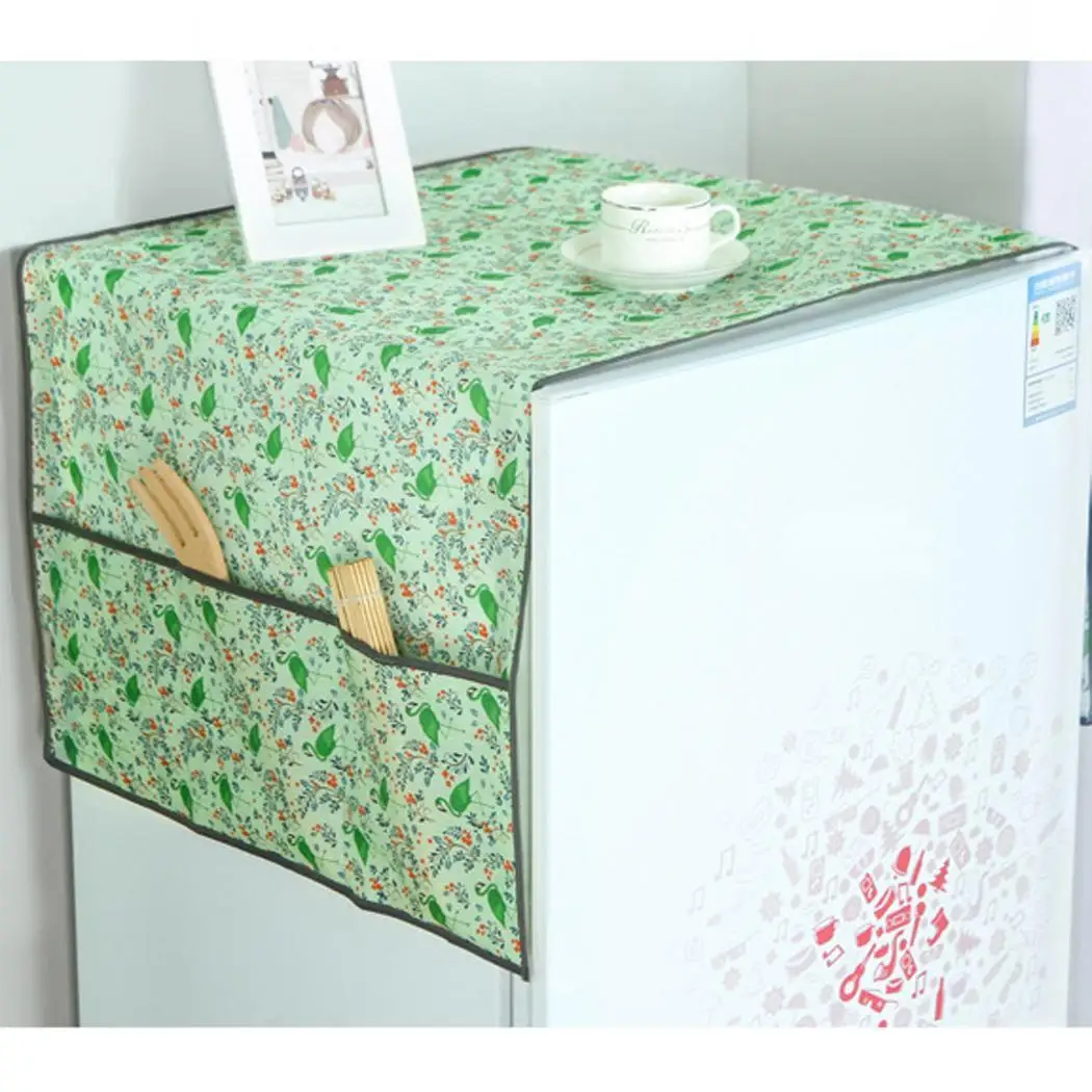 Practical Dust Proof Refrigerator Cover with 6 Pockets Storage Bag Holder Household Washing Machine Kitchen Tools | Дом и сад