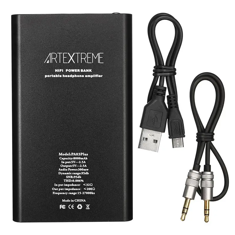 Artextreme PA03/PA03plus двойной чип мобильный усилитель для наушников + быстрая зарядка