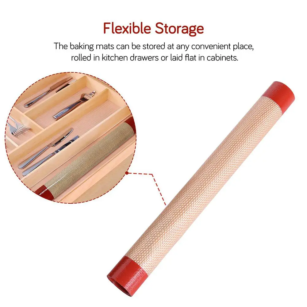 3 шт. антипригарный силикагель коврик для выпечки набор противни выпекания