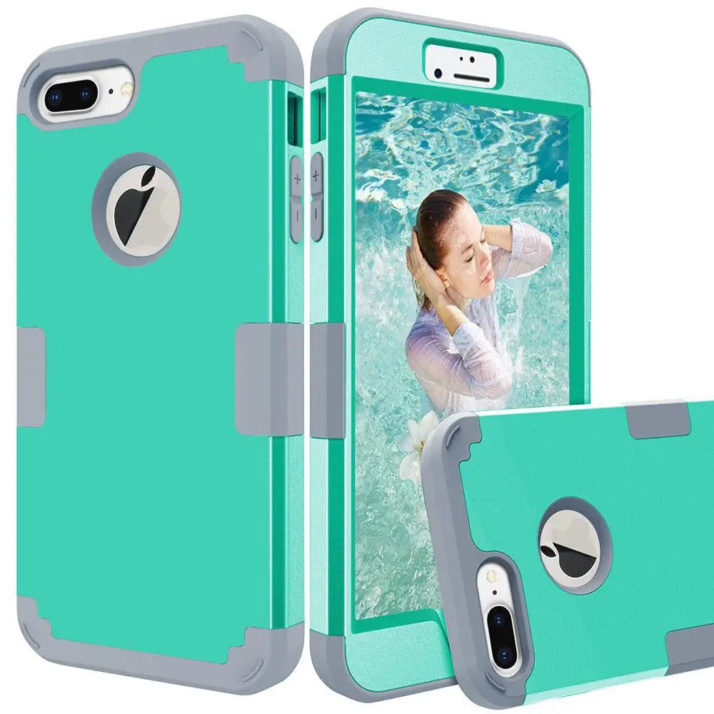 Luxury Shockproof Rugged Hard Phone Case For iPhone 7 Plus Hybrid PC+TPU Rubber Armor Back Cover 8 |