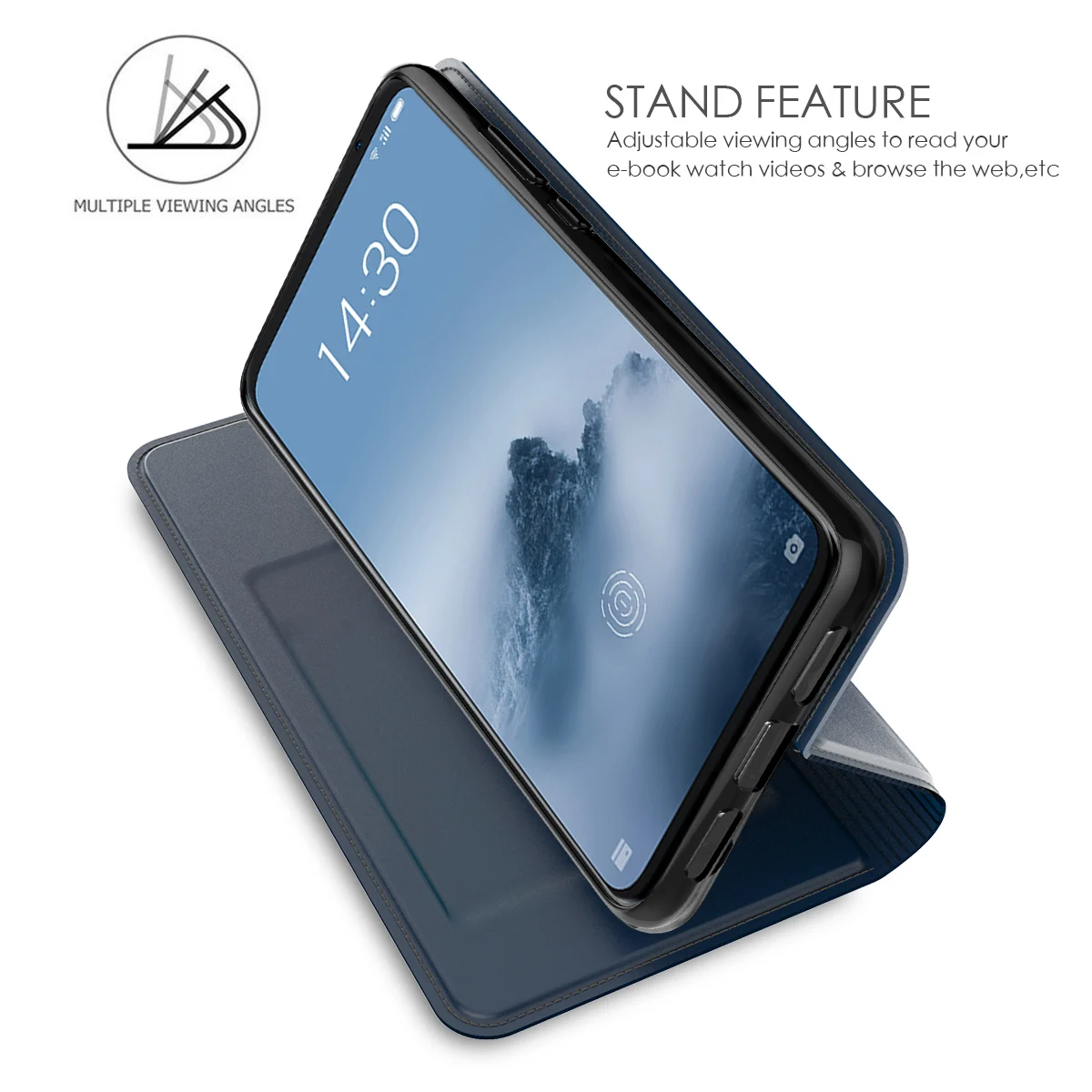Чехол из искусственной кожи для Meizu 16/16 Plus Ультратонкий флип-чехол с подставкой
