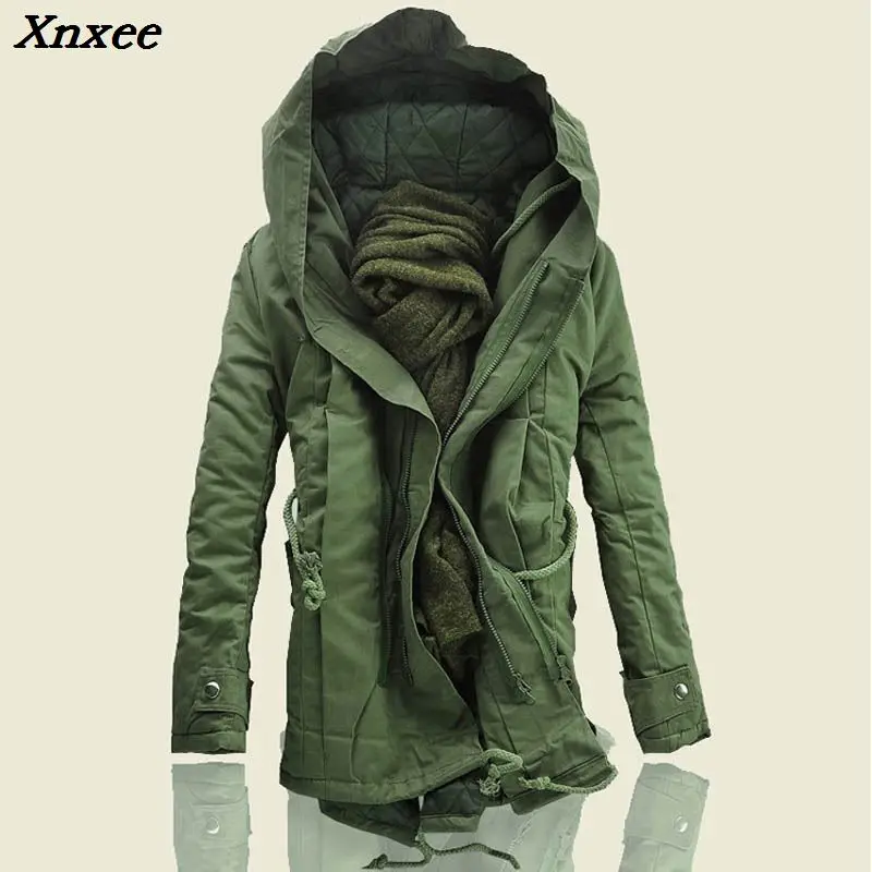 Men Jacket and Coats 2018 Winter Men Warm Coats Fashion Men Jackets Downs Casual Men Thick Outwears Hooded cotton jacket 6XL