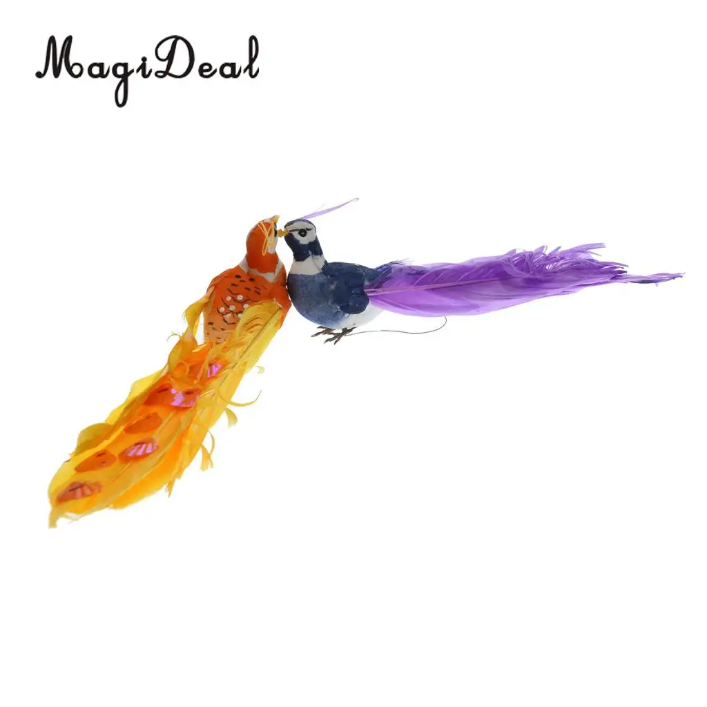MagiDeal-фигурки искусственных птиц 2 шт./шт./компл. пернатая статуя модель домашнего
