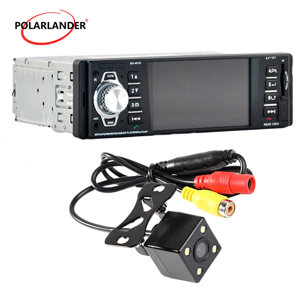 

Autoradio 1 Din Car Radio Stereo MP4 Bluetooth Remote Control AUX USB TFT SD MMC AM FM EQ radio cassette player 5 Languages