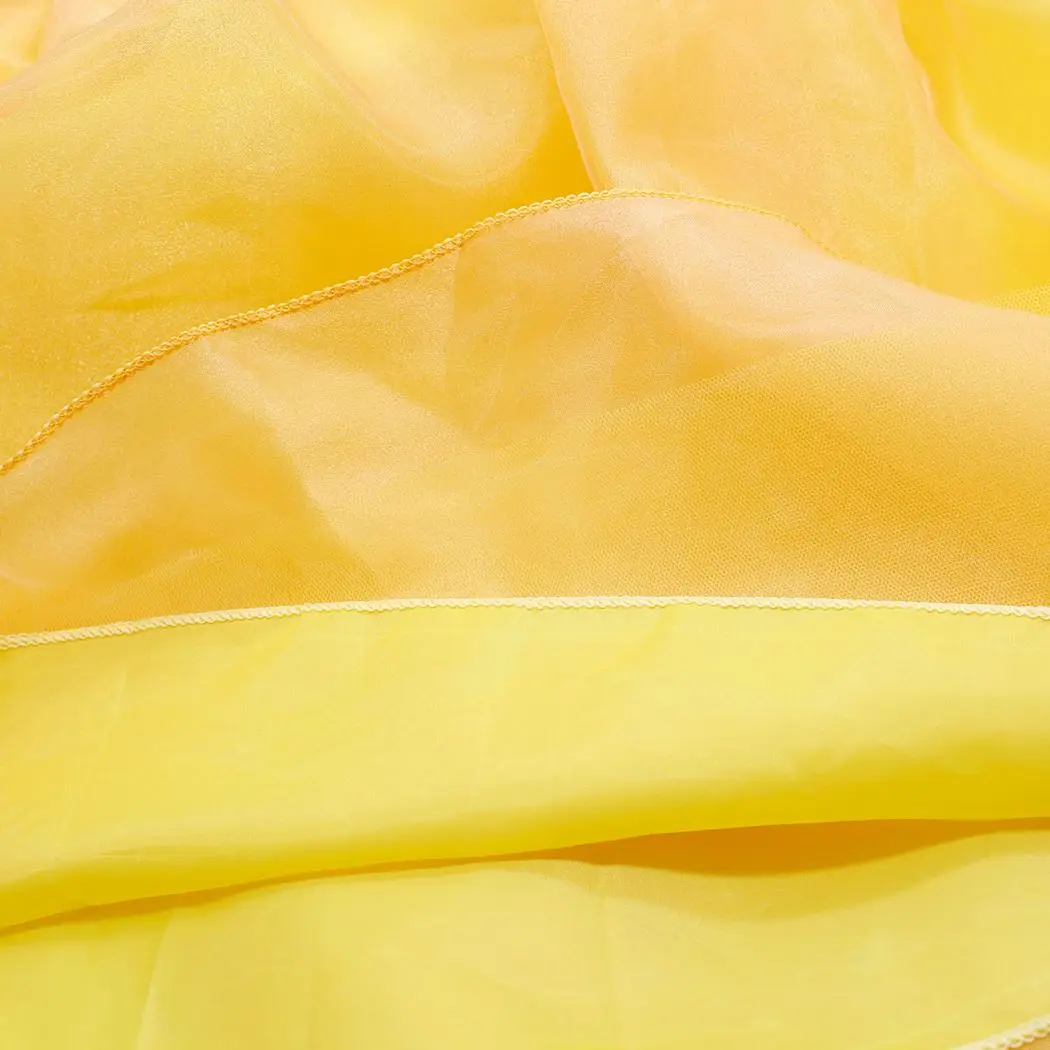 AmzBarley Princess Belle Dress Off Shoulder Layered Cosplay Costume Up For Little Girl Wedding Costumes Party Ball Gown | Детская одежда
