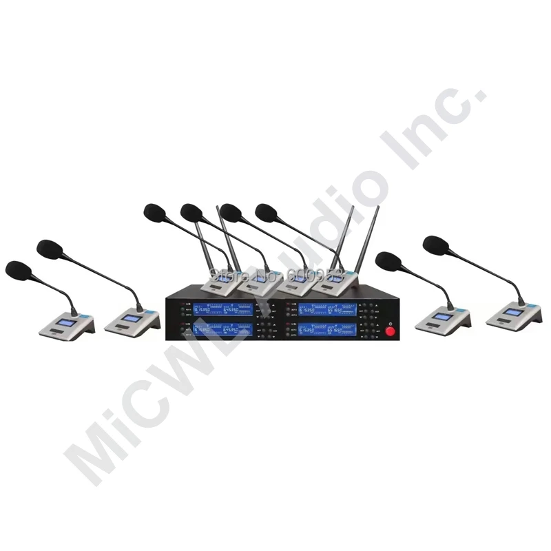 MiCWL SKM9800 8 Настольный беспроводной микрофон для конференц зала UHF 600MHz rang