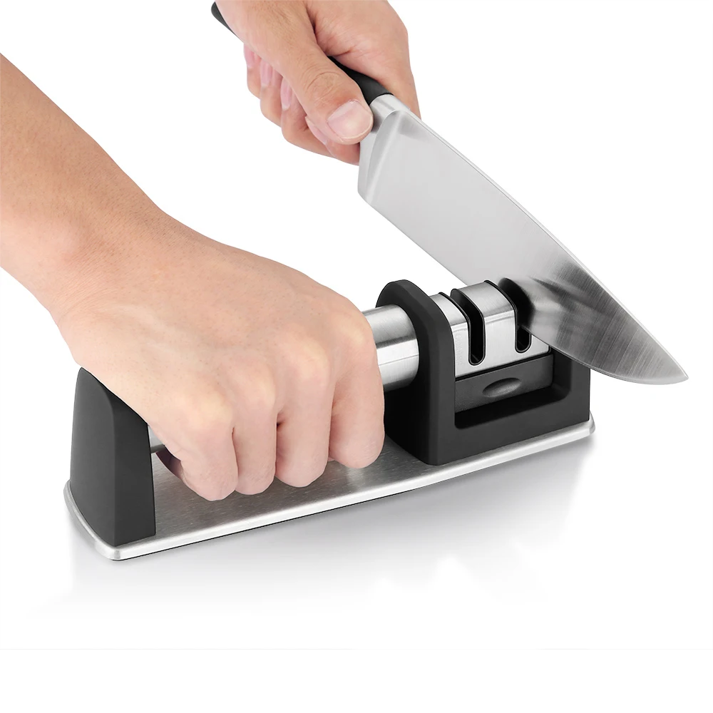 Профессиональная электрическая точилка для ножей точильный камень 2 этапа