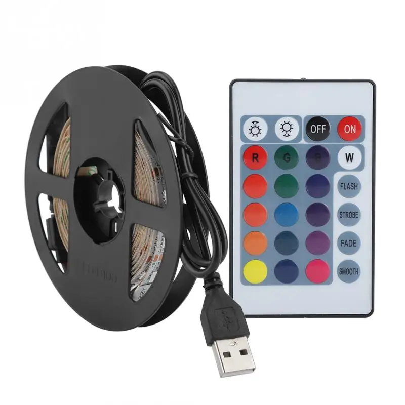 Светодиодный светильник RGB для подсветки телевизора 24 клавишный с дистанционным