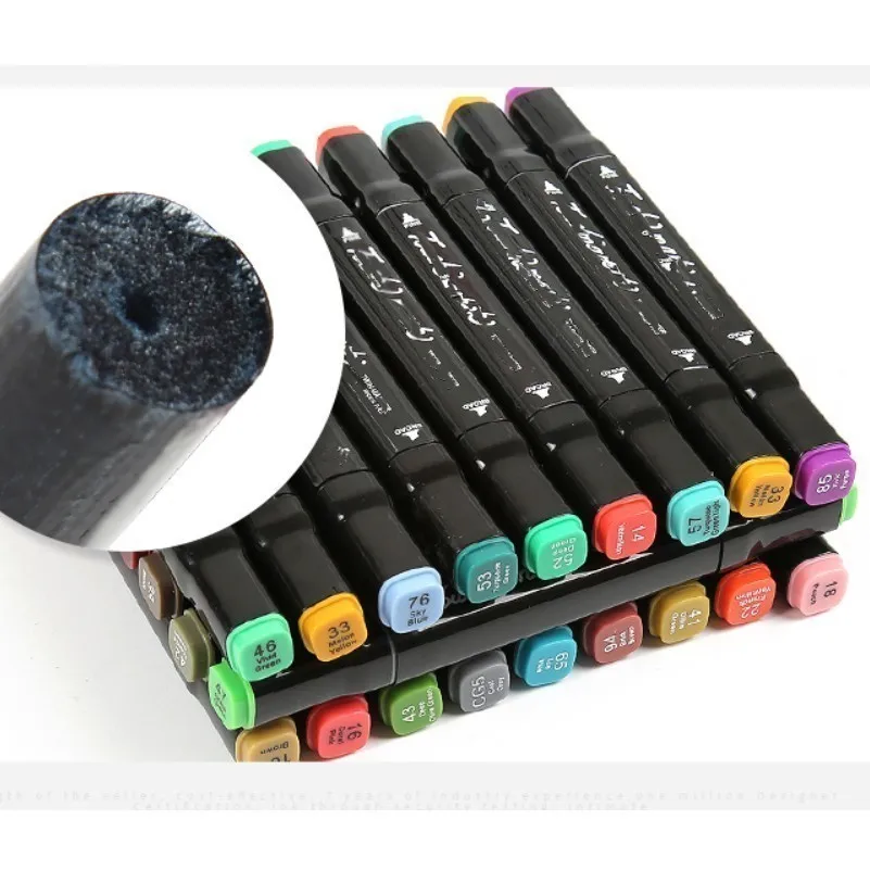 Mark pen set alcohol oily double-headed marker anime hand-painted design painting 32/48/72/108/168 color | Канцтовары для офиса и
