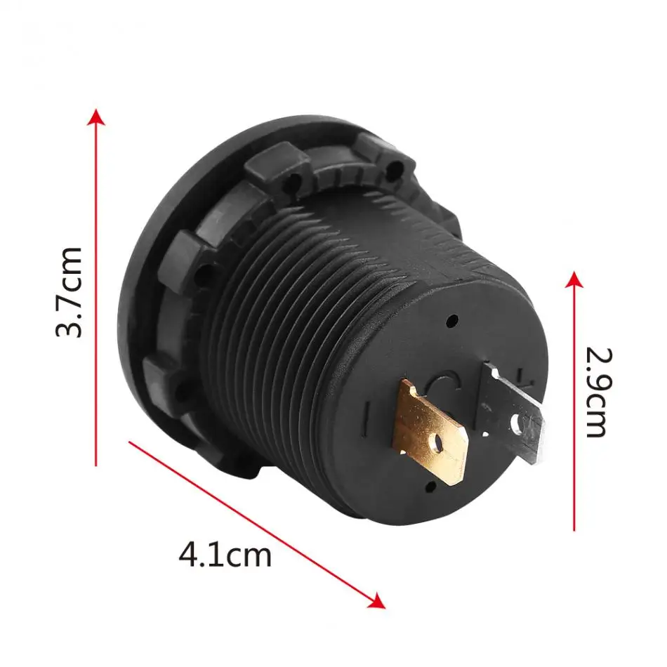 DC 12V для мотоциклов и автомобилей Калибр светодиодный цифровой Дисплей вольтметр