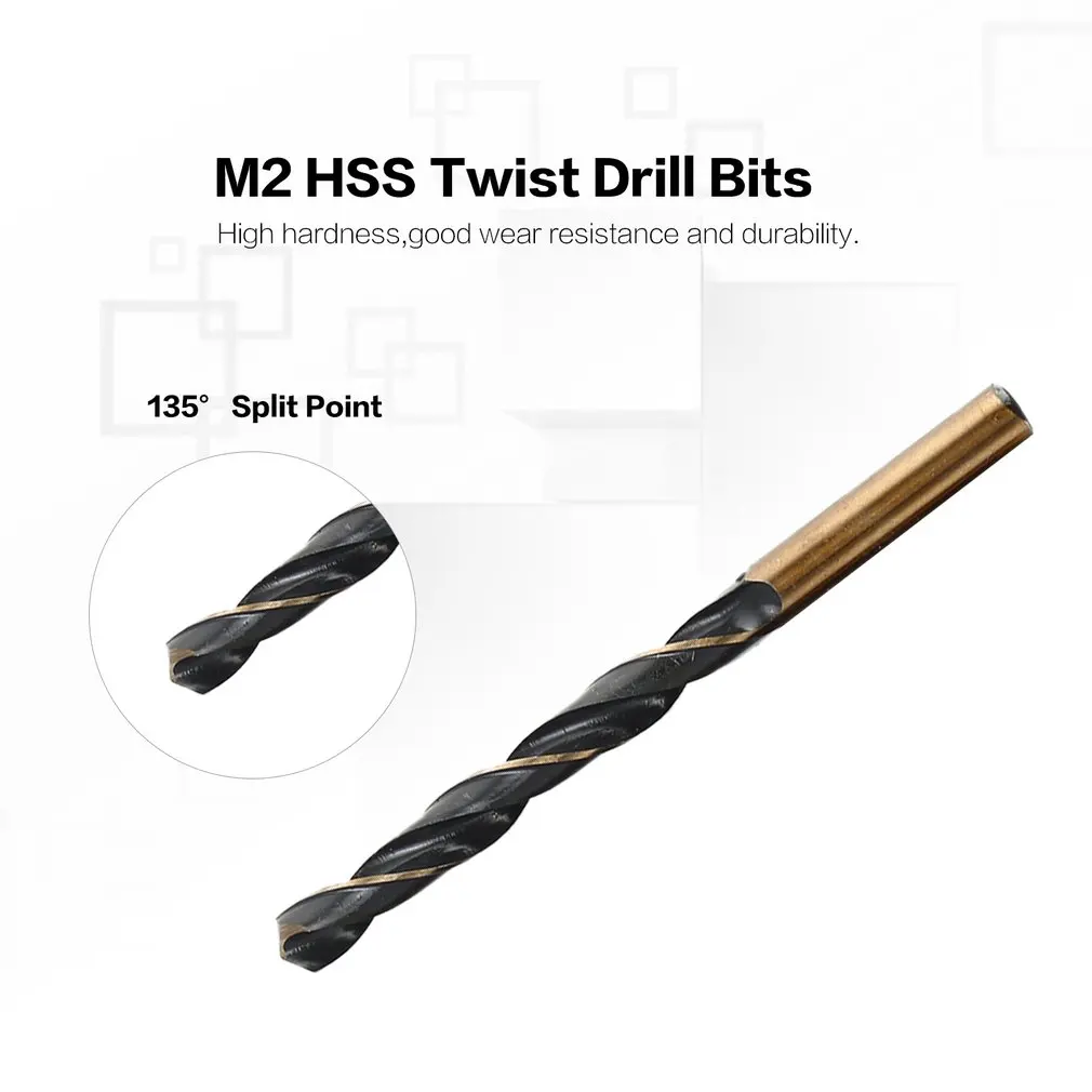 19 шт. Tungstenic сверла M2 HSS сталь прямой хвостовик 1 0 10 мм сверло для твист