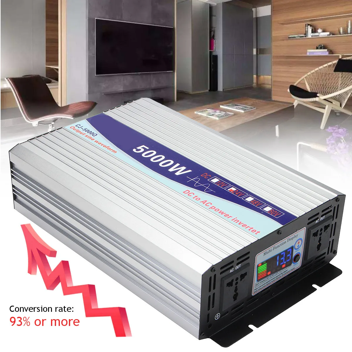 Интеллектуальный инвертор с синусоидальной волной DC24V-AC220V 3000 Вт-6000 Вт
