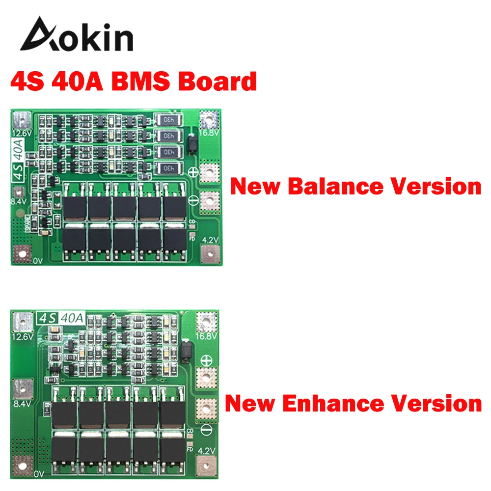 4S 40A Защитная плата литий ионного аккумулятора 18650 зарядное устройство PCB BMS для