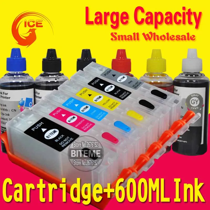 Для Canon MG7740 MG 7740 перезаправляемый чернильный картридж принтера PIxma 6C