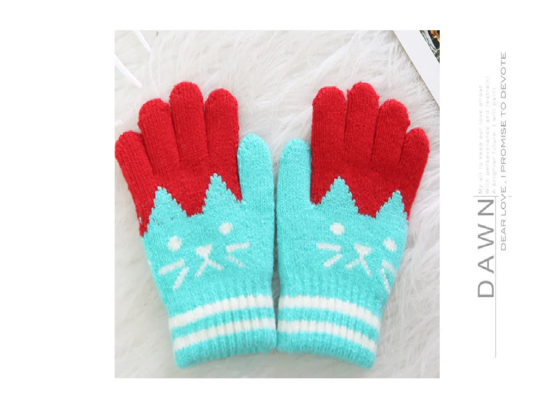 New Child Kids Baby Girls Boys Gloves Toddler Knitted Winter Warm Thick Magic Mittens | Мать и ребенок