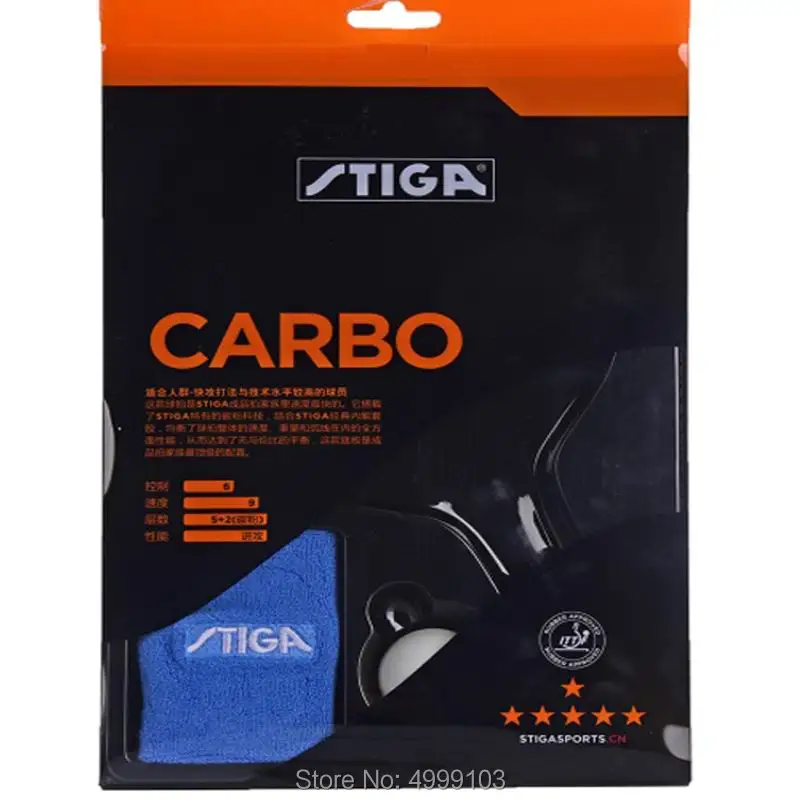 Оригинальная stiga 6 звезд Carbo готовая ракетка для настольного тенниса быстрая