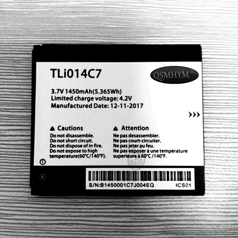 QSMHYM абсолютно новый аккумулятор TLi014C7 1450mAh 3 7 V для Alcatel Onetouch Pixi first 4024D 4024 xс номером