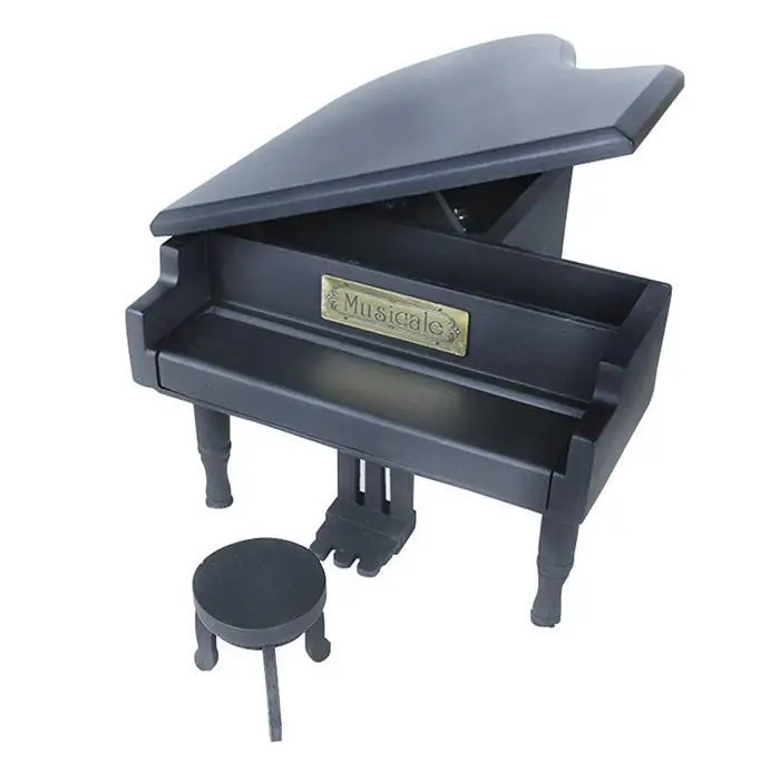 Подарки унисекс черный дома пианино мини Рождество музыка Геометрия