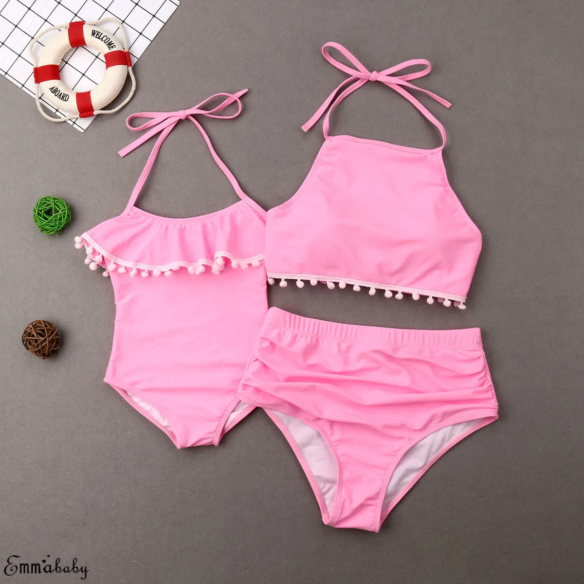 Женский купальник с кисточками комплект бикини из двух предметов для мамы и