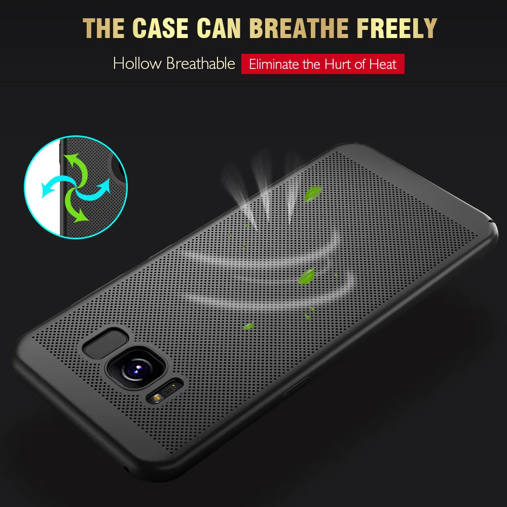 KISSCASE Heat Dissipation Case For Samsung Galaxy S8 S7 Plus Note 8 S6 Edge Soft A3 A5 A7 J3 J5 J7 2016 2017 |