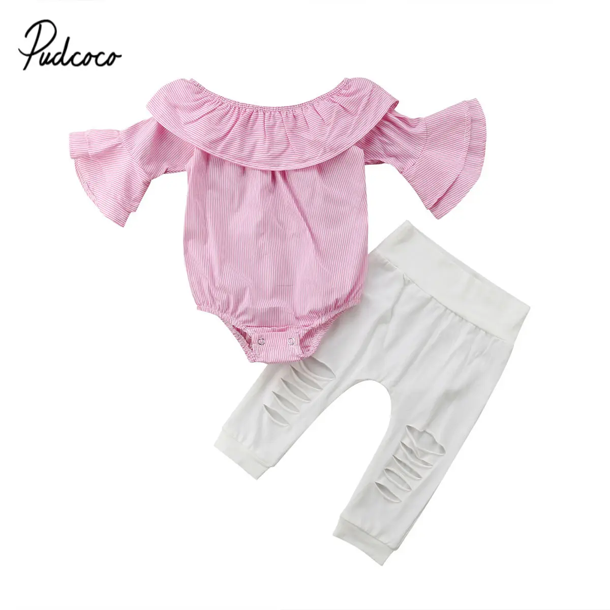 Pudcoco/Одежда для маленьких девочек одежда новорожденных комплект одежды