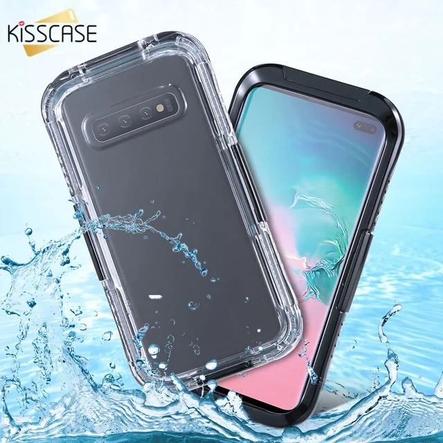 KISSCASE Водонепроницаемый чехол для samsung Galaxy S10 S10E Прозрачная мягкая