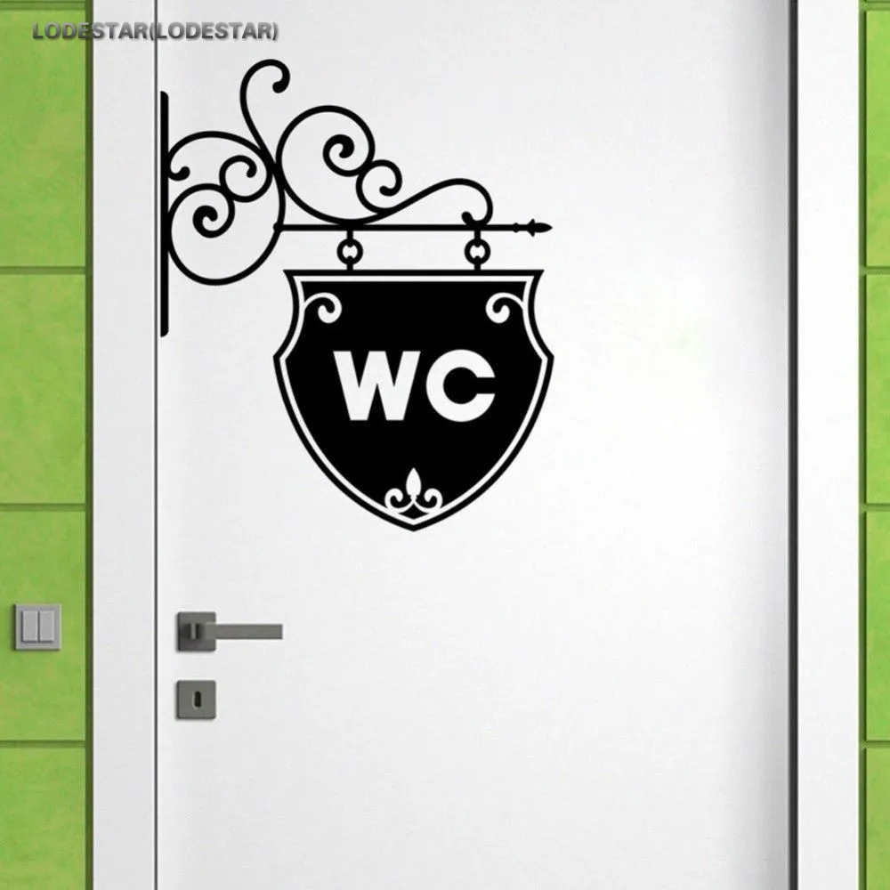 Книги по искусству WC Туалет etiket стикеры черный Главная Наклейка Съемный