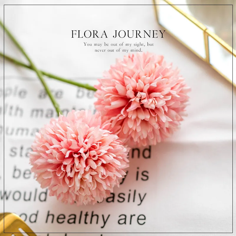 Искусственный цветок принт в виде одуванчиков мяч искусственные хризантемы