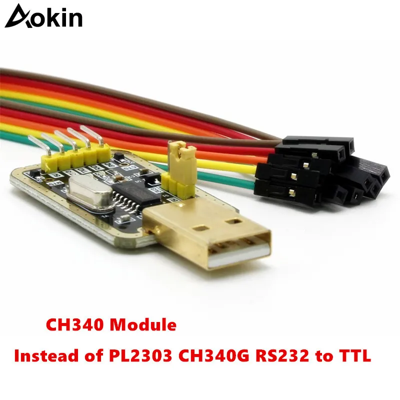 

CH340 Module Instead of PL2303 CH340G RS232 to TTL Module Upgrade USB to Serial Port In Nine Brush Plate for arduino Diy Kit