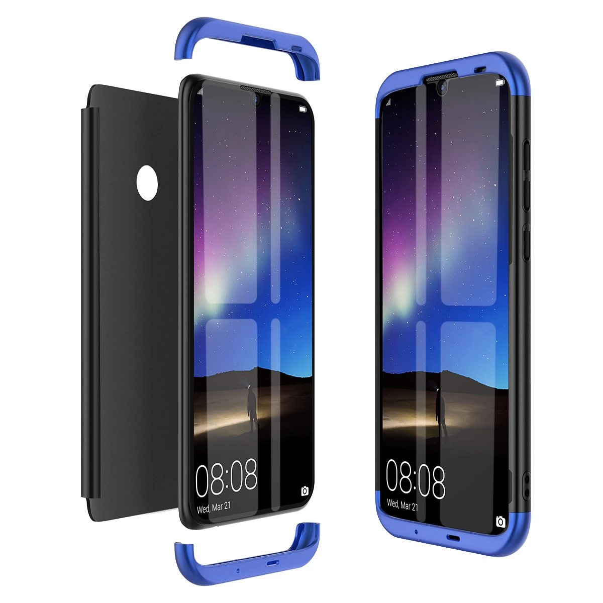 Luxury Case For Huawei Honor 8C Play 8A 10 Lite Cover 3 in 1 Hard PC Shockproof Full Protective Mate 30 |