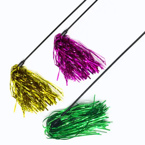 1 pcs Colorful Ribbon Cat Toy Wand Pet Teaser For Cats Random Color US | Дом и сад
