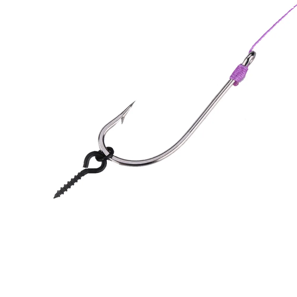 10 шт. шуруп для приманки Стальные рыболовные колышки крючок наживка s с Link Loop Terminal