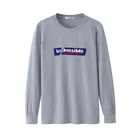 Футболка мужская оверсайз с длинным рукавом, с надписью imposiple и забавным принтом, 14 февраля, подарок бойфренду