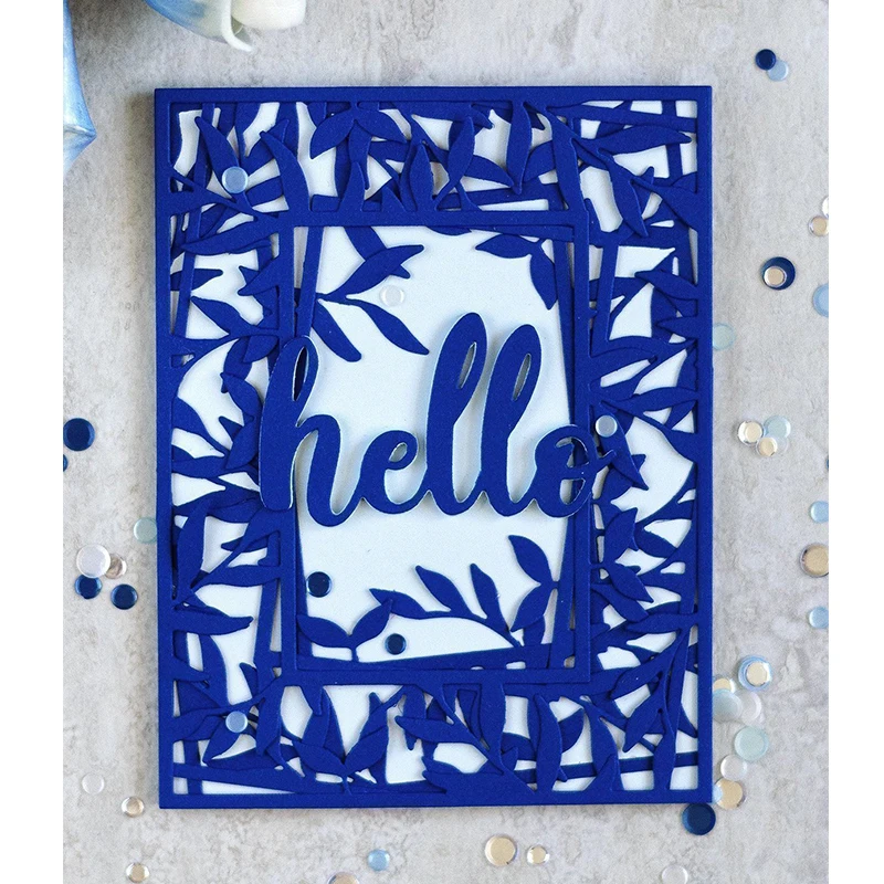 New Leaf Frame Metal Cutting Dies 2018 Stencils for DIY Scrapbooking Paper Card Album Photo Embossing 10.80x13.97cm | Дом и сад