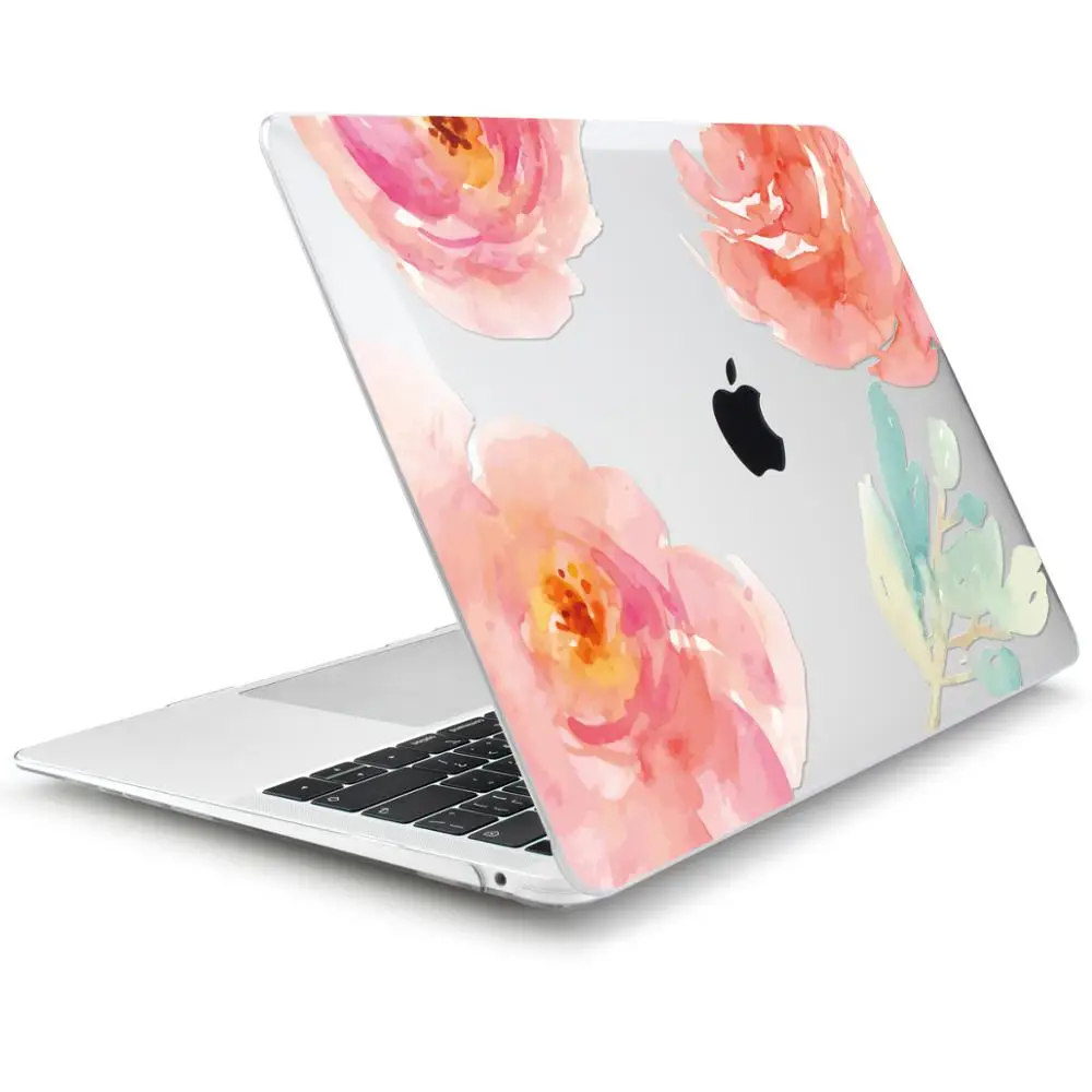Искусство цветок ультра тонкий легкий ПК Жесткий чехол с клавиатурой для MacBook Air