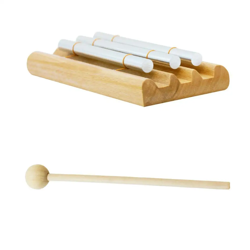 Children Trio Percussion Chime Instrument Education Toy As picture with Mallet Musical | Спорт и развлечения