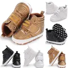 Сапоги для новорожденных мальчиков и девочек, модная обувь из искусственной кожи с мягкой подошвой для младенцев и детей ясельного возраста, теплые ботинки, Нескользящие кроссовки, 0-18 м, Великобритания