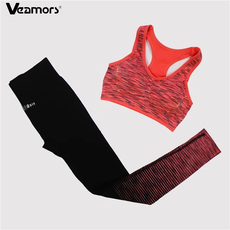 VEAMORS спортивный зал Йога наборы для женщин Эластичный Тонкий Фитнес Спортивная