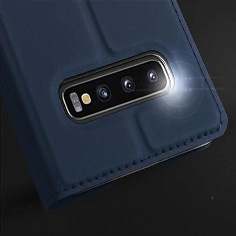 Чехол бумажник для телефона Samsung Galaxy S9 S10E S10 Plus тонкий кожаный чехол книжка с