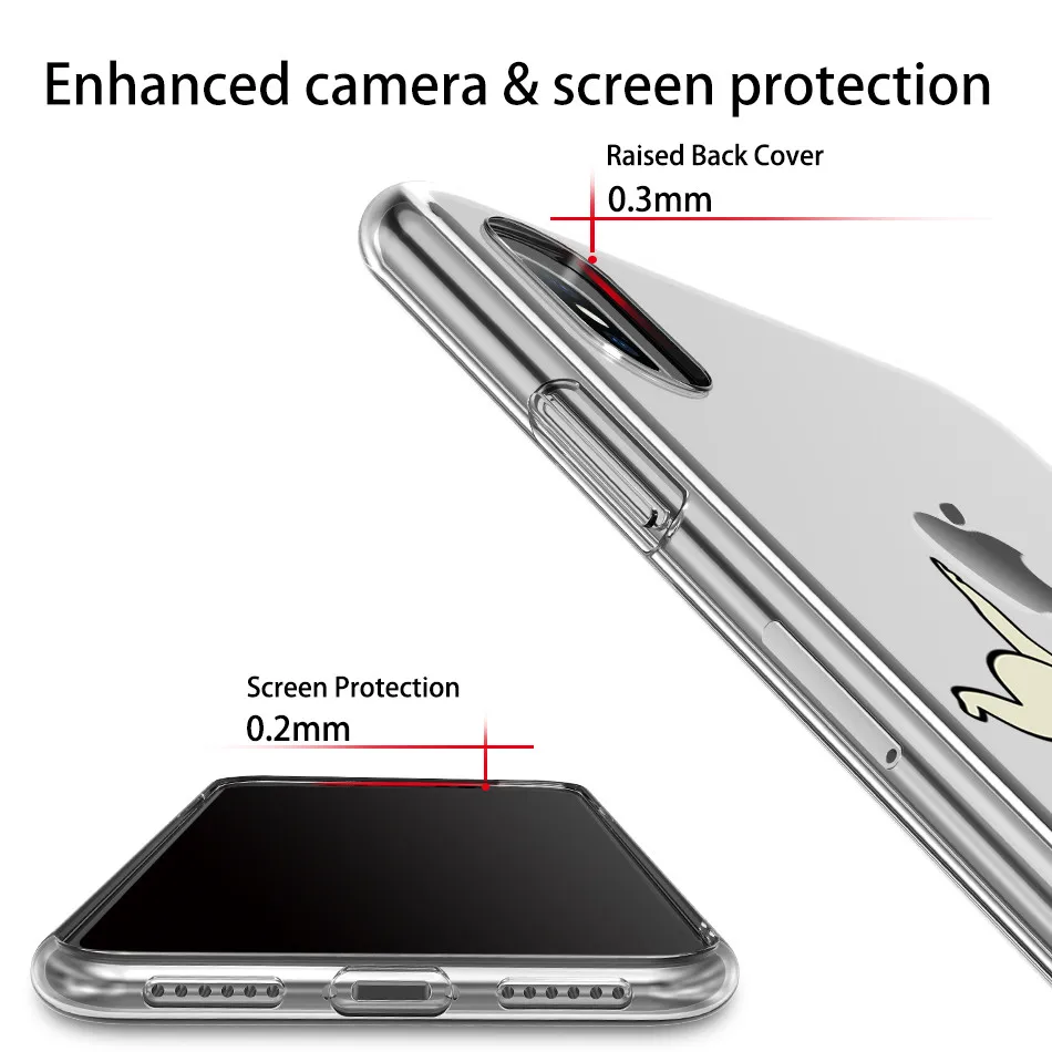 Прозрачный чехол USLION для iPhone 5 6 6s 7 8 Plus мягкий прозрачный ТПУ X XS XR Xs Max |