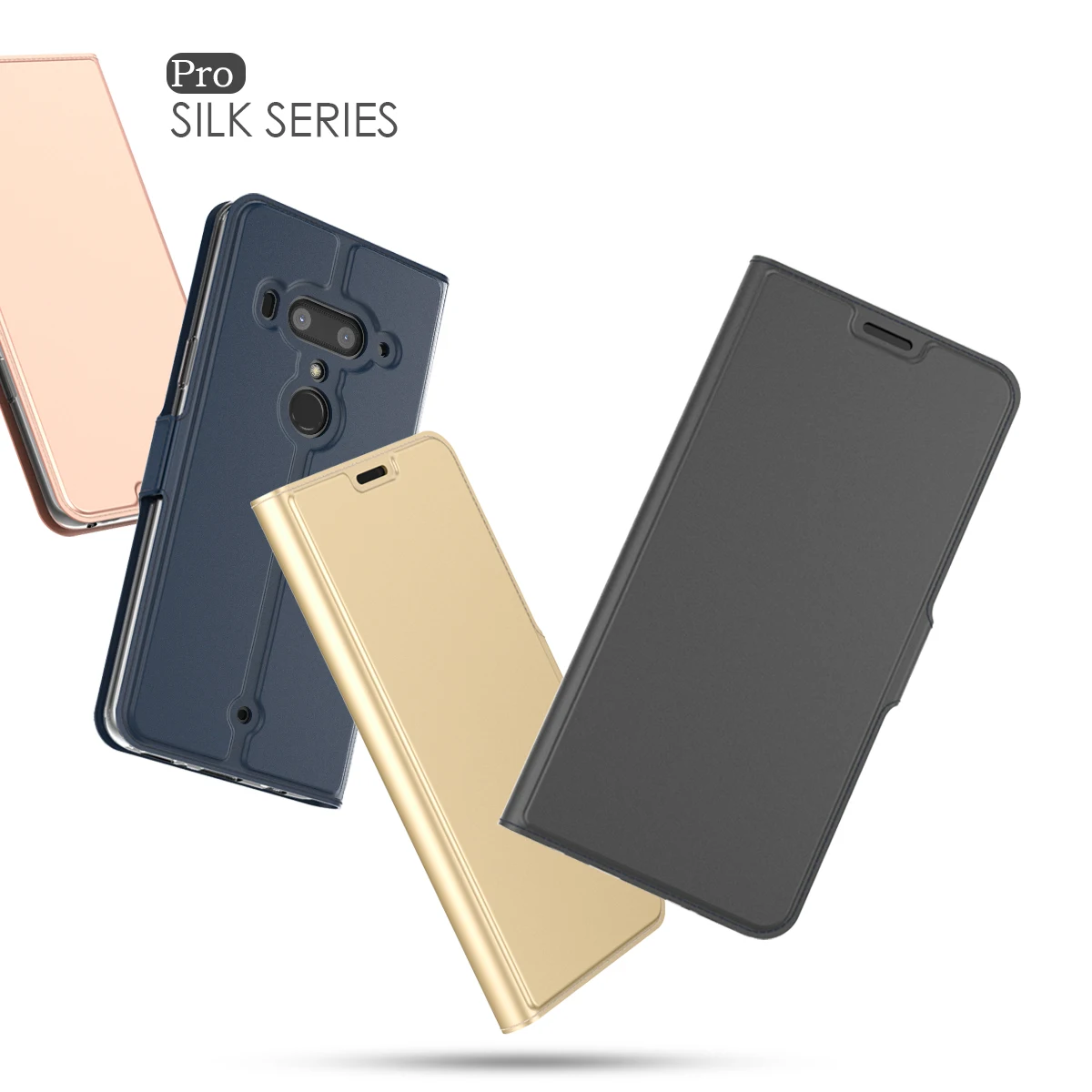 Чехол для HTC U12 Plus из искусственной кожи с откидной крышкой и подставкой чехол