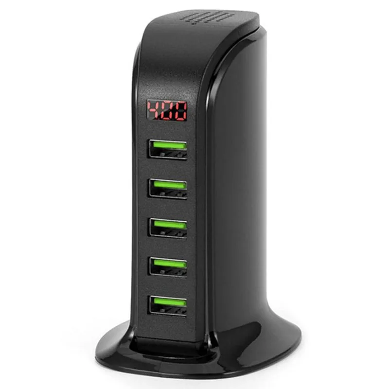 5 портов Мульти Usb зарядное устройство Led дисплей док-станция для зарядки с
