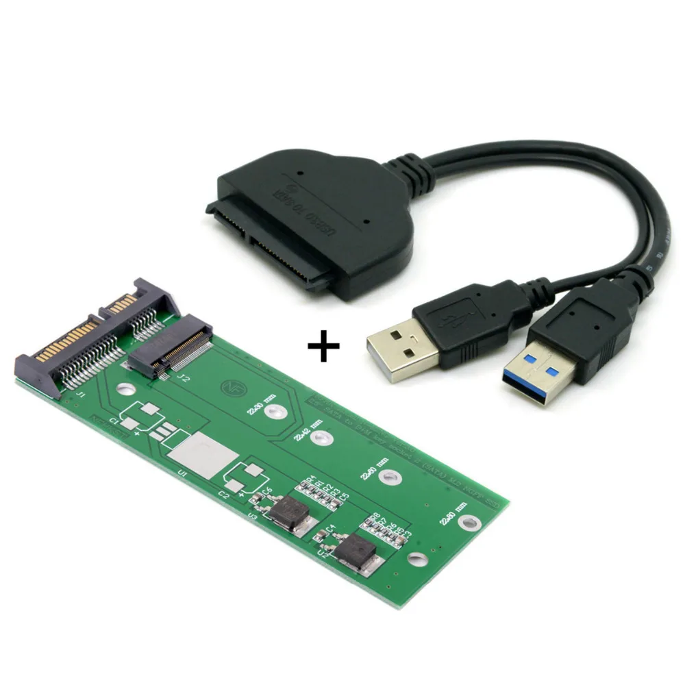 CY USB 3 0 для SATA 2 5 &quotB Ключ M.2 NGFF SSD 5&quot 7 + 15 22 Pin адаптер карта 2242 2260 2280 M.2|Компьютерные