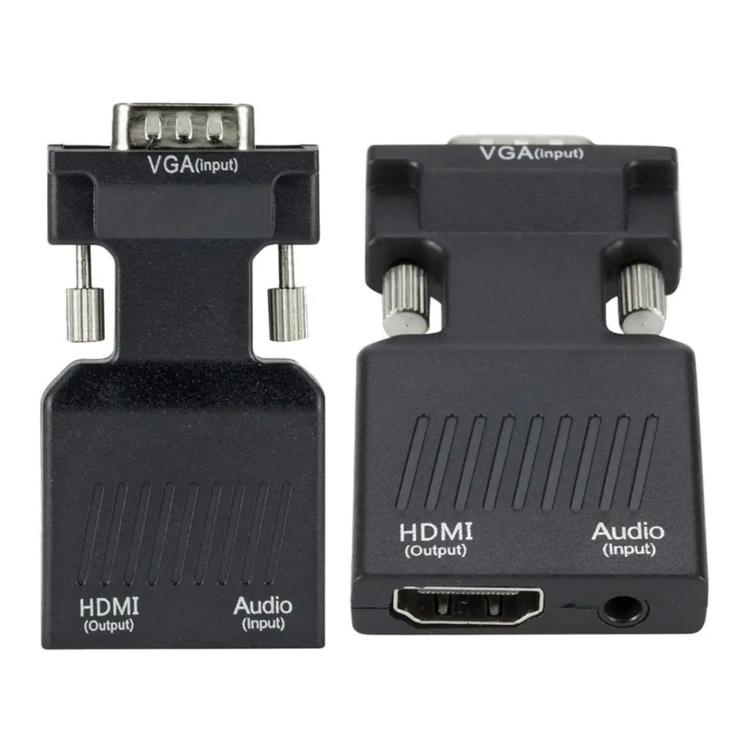 VGA к HDMI адаптер мужчина Женский конвертер с аудио поддержка 1080 p для компьютера