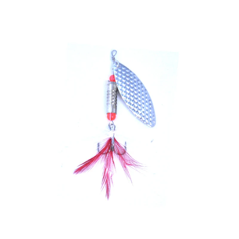 Олей 5-7 г Металлическая ложка для рыбалки с блеском Рыболовная приманка с пером Бас с тройником.