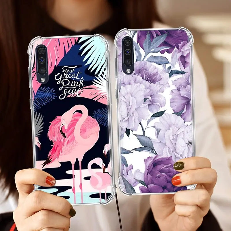 Противоударный чехол для телефона Samsung Galaxy A50 с красочным рисунком модный дизайн