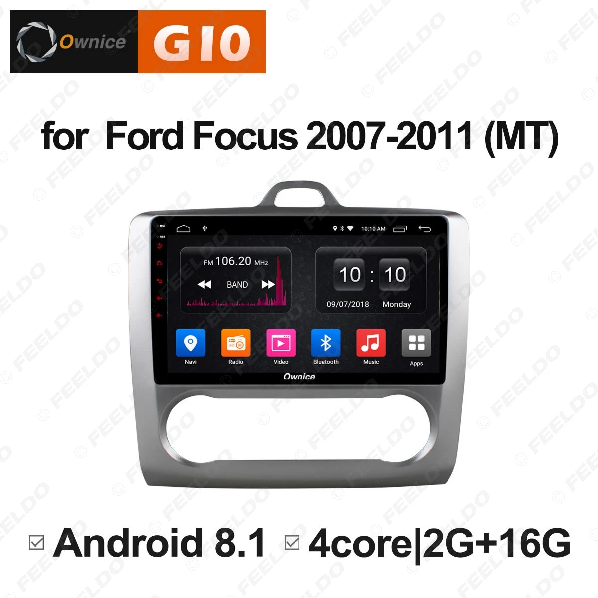 FEELDO 9 &quot2.5D Nano IPS экран Android 6 0 Octa Core/DDR3 2G/32G/4G LTE автомобильный медиаплеер с GPS/FM/AM для