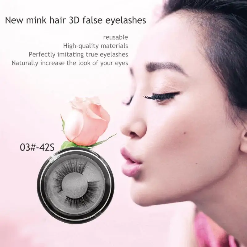 1pair 3D Mink False Eyelashes 13MM Natural Extension Long Eye Fake lashes Curly Thick Eye Lashes Makeup Beauty Extension Tools