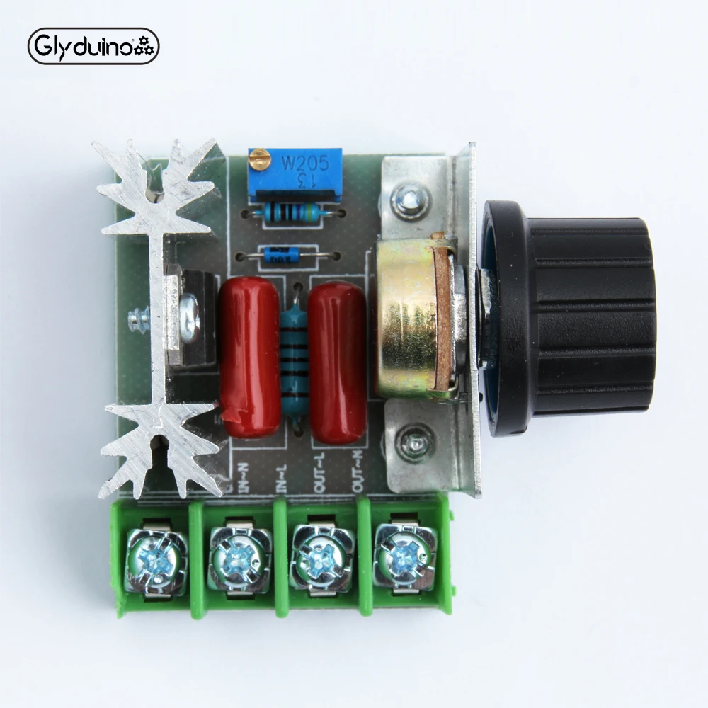 Импорт Glyduino 2000 Вт 220 В регулятор яркости термостаты высокомощный электронный